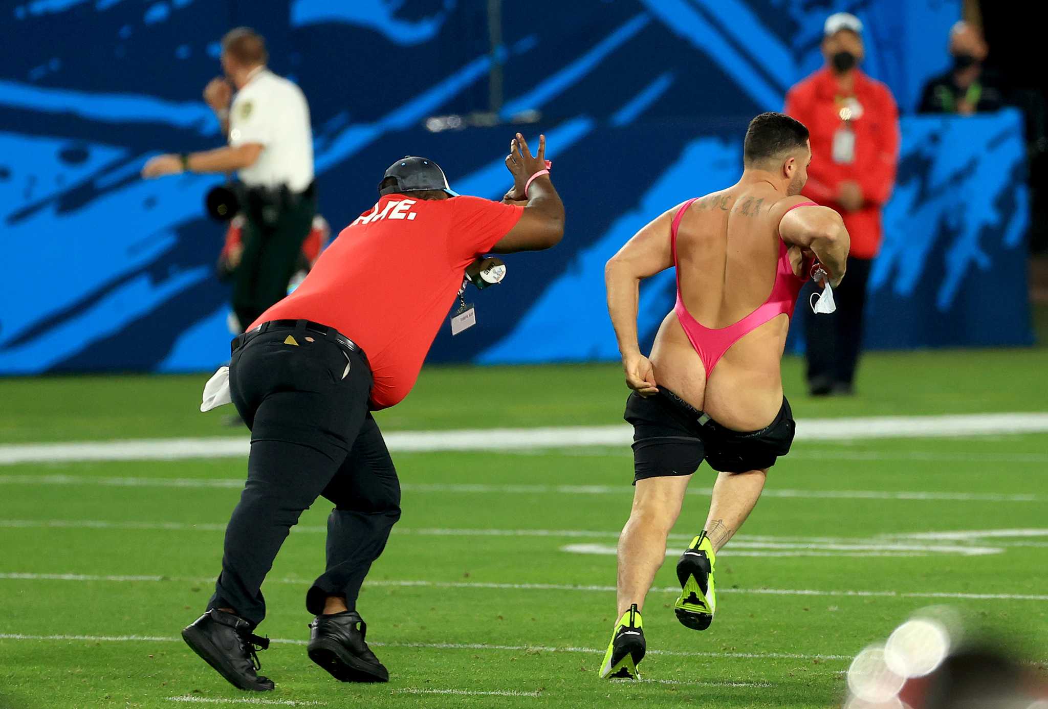 Super Bowl 2021 streaker: Here's video of fan on field getting taken down  that TV won't show you 