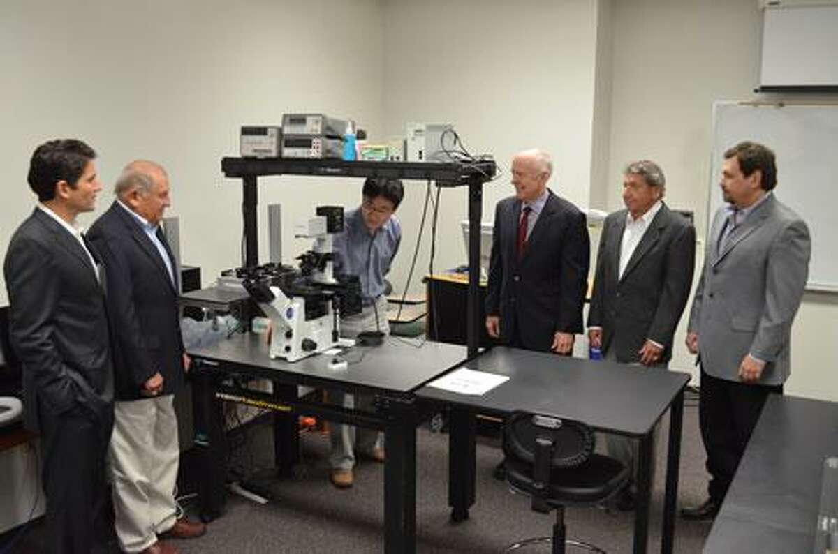 Tapping into a shared pride of education and work ethic that they trace to Texas A&M University, family members of Laredo’s Arguindegui Oil Company initiates the Arguindegui Oil Company Science, Technology, Engineering and Mathematics (STEM) Endowment Fund at Texas A&M International University. The Arguindegui gift of $75,000 provides student scholarships for those planning careers in STEM fields, explains Candy Hein, TAMIU vice president for Institutional Advancement. The gift will be matched by a grant from the US Department of Education’s Title III STEM Grant.
