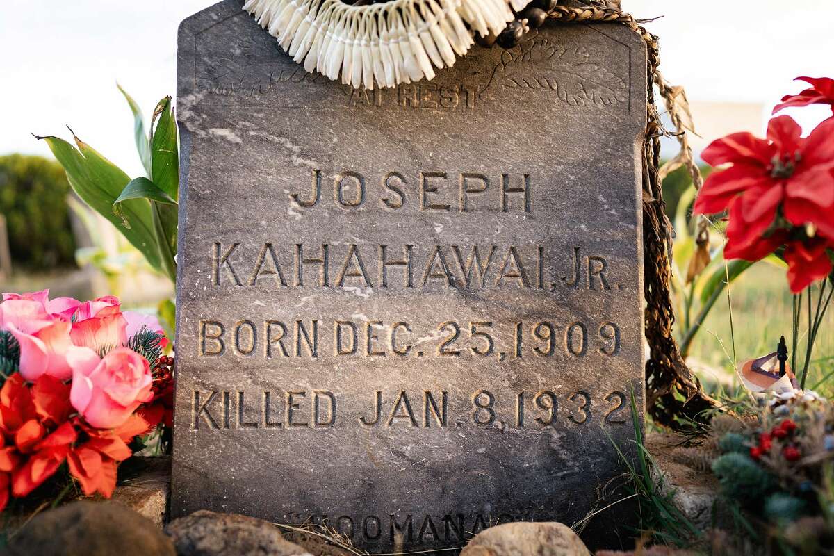 Killed, not died: The grave belonging to Joseph “Joe” Kahahawai, Jr., in Puea Cemetery in Kalihi, Hawaii, has struck many for its plain wording around Kahahawai's death.