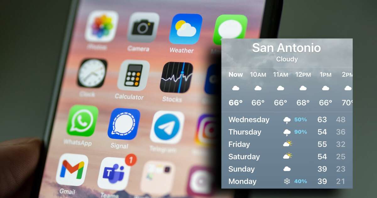 Iphone Weather App Snow In San Antonio