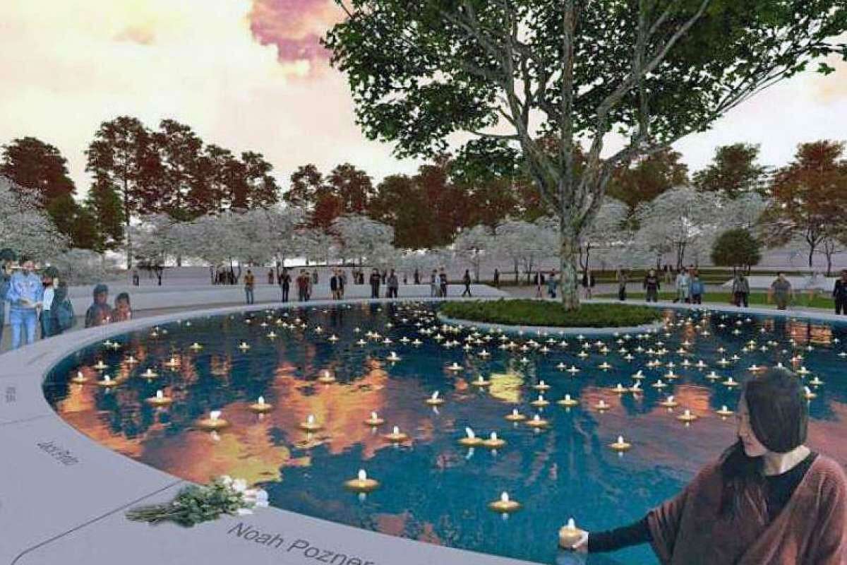 A rendering of the ‘sacred sycamore’ - the focal element of the Sandy Hook Memorial, designed by San Francisco-based SWA.