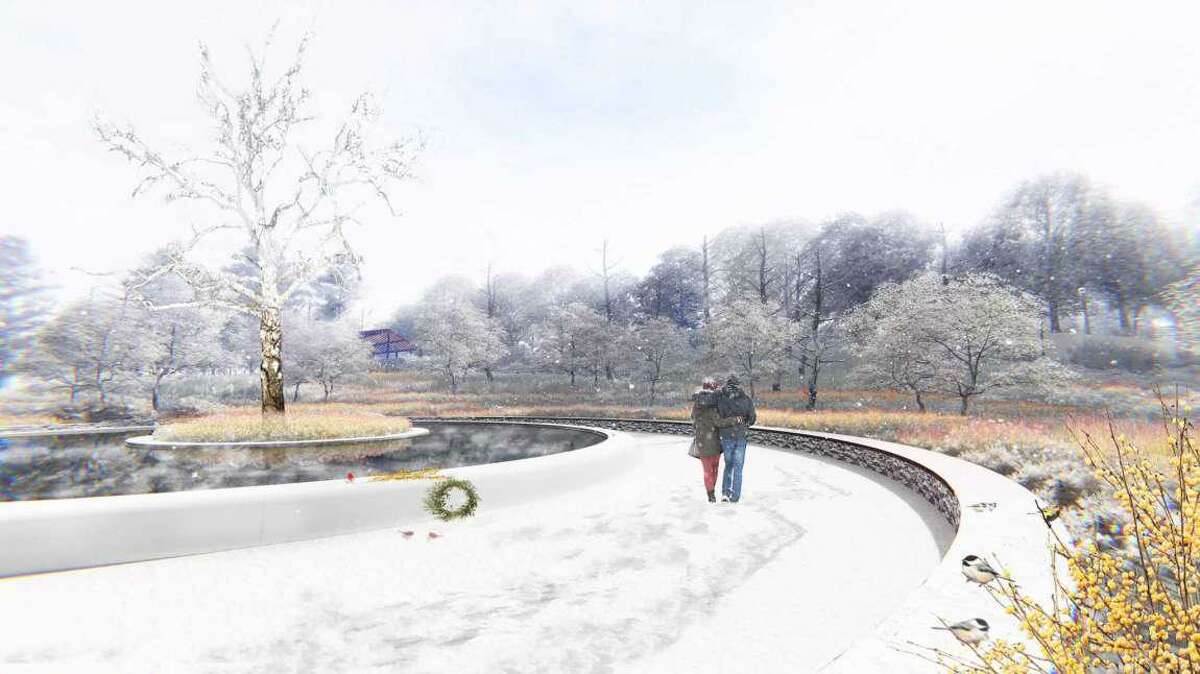 Artist’s rendering of the Sandy Hook Memorial in mid winter.