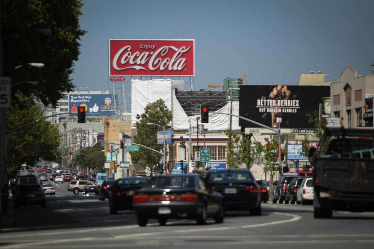 The Coca-Cola billboard on Interstate 80 near the Bay Bridge; it came down last year after 83 years.