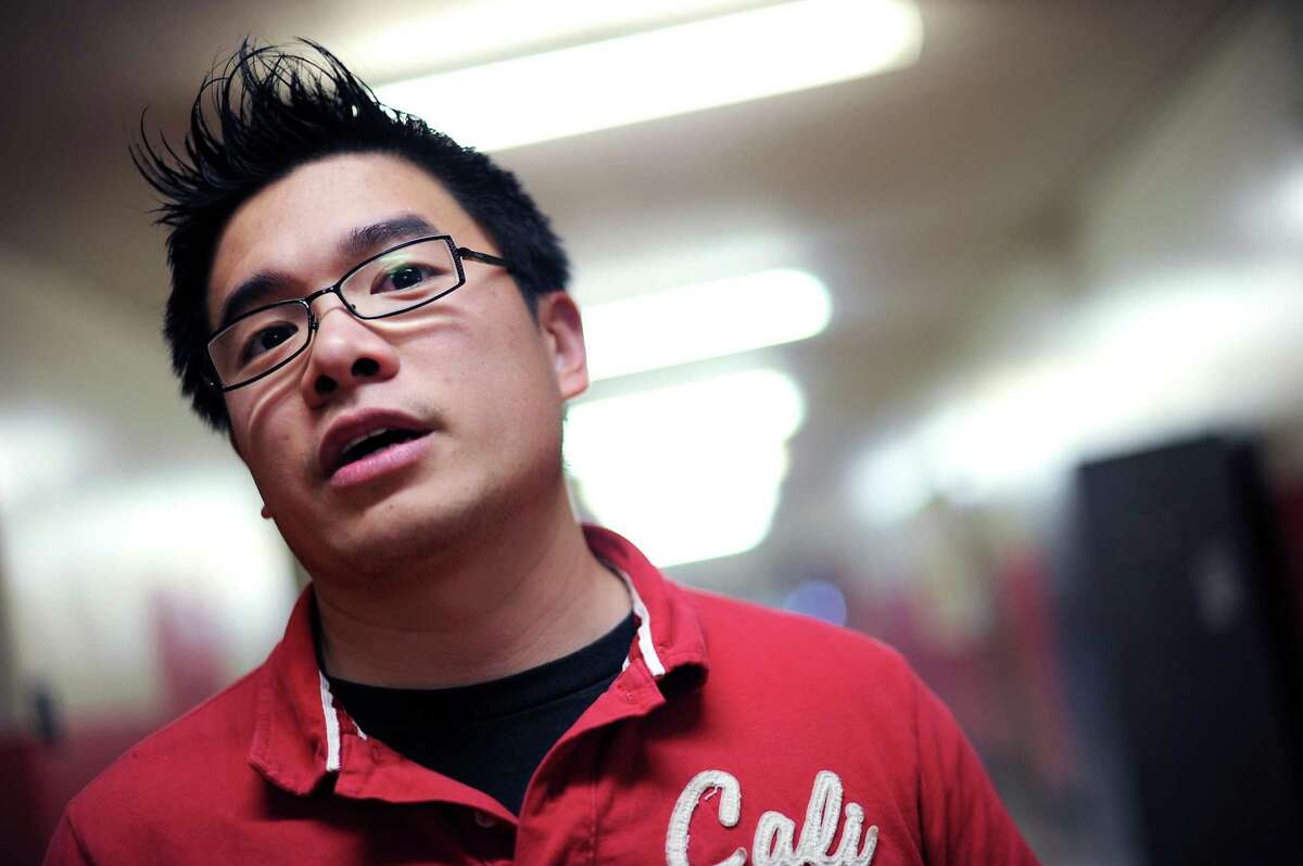 Jeffrey Fang poses for a portrait on the City College campus in San Francisco.
