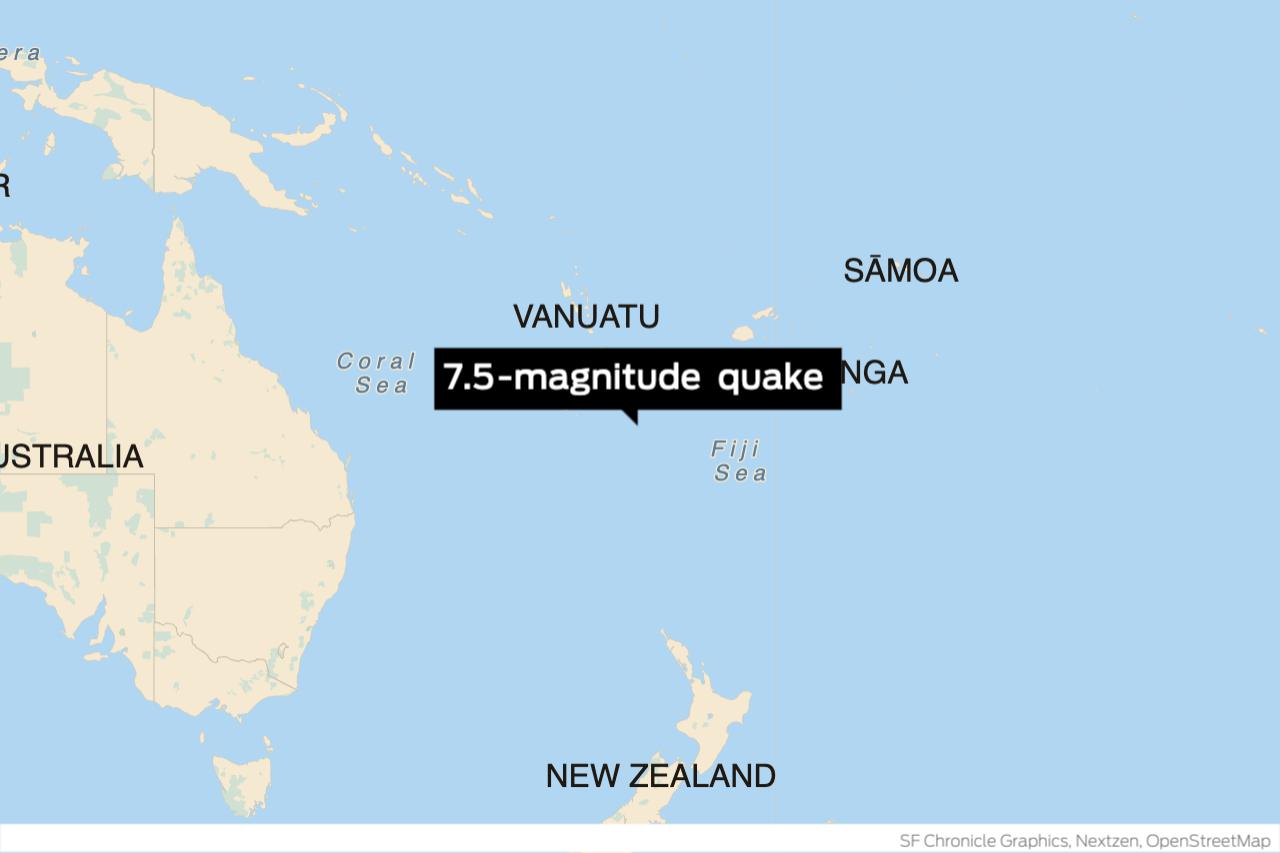 The 7.7 magnitude earthquake dies near Australia but poses no tsunami threat to the West Coast
