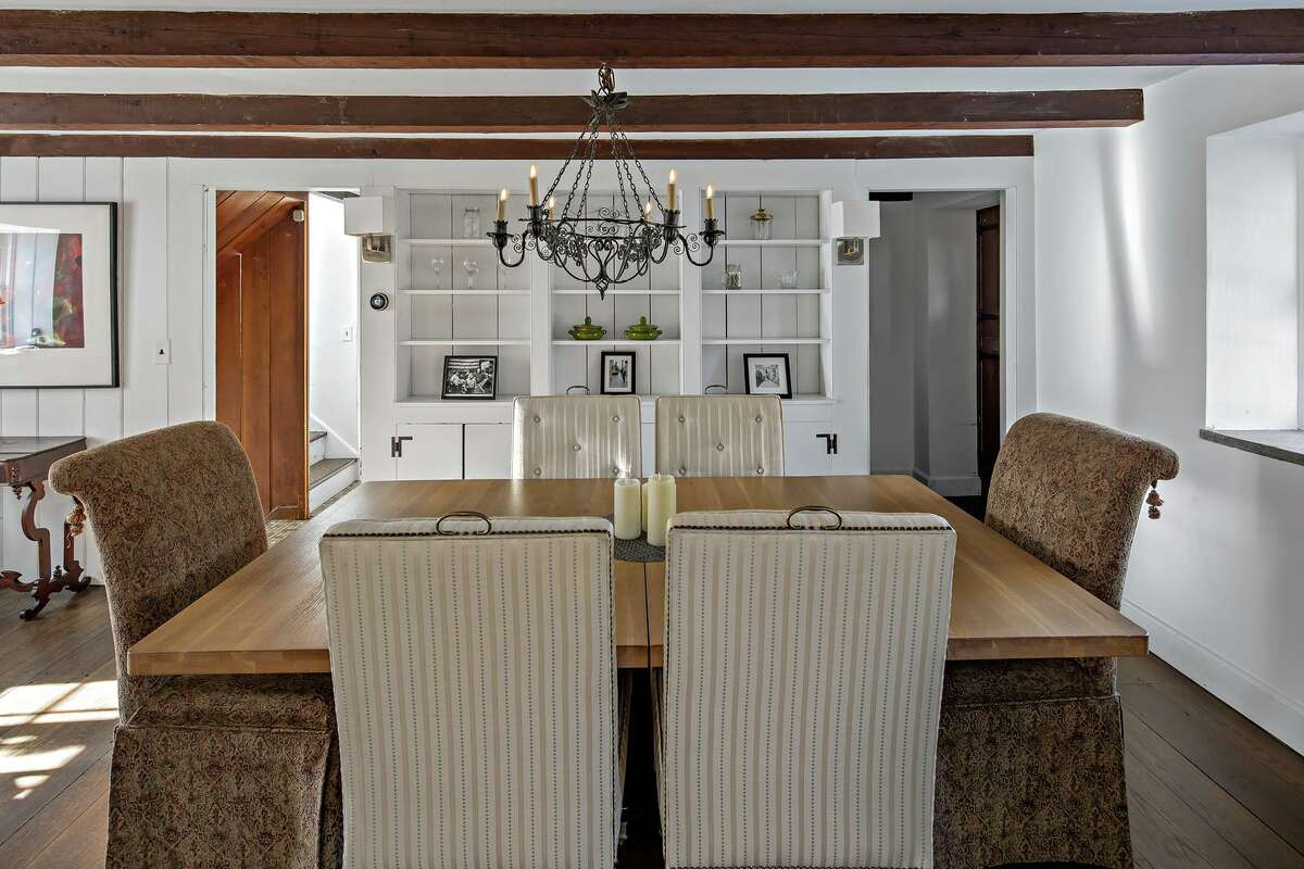Dining room with built-ins at 3 Kettle Creek Road, Weston.