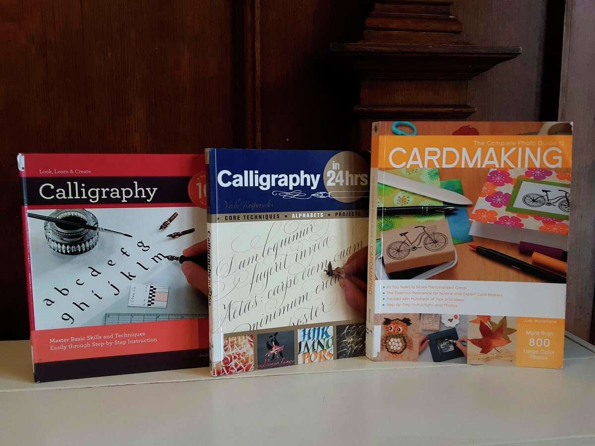 Another idea would be to write a loved one a letter using calligraphy. The library has two titles to help with that plan, "Calligraphy 101: a Workshop in a Book" by Jeaneen Gauthier and "Calligraphy in 24 Hours" by Vieko Kespersaks which would provide the necessary lessons. (Courtesy photo)