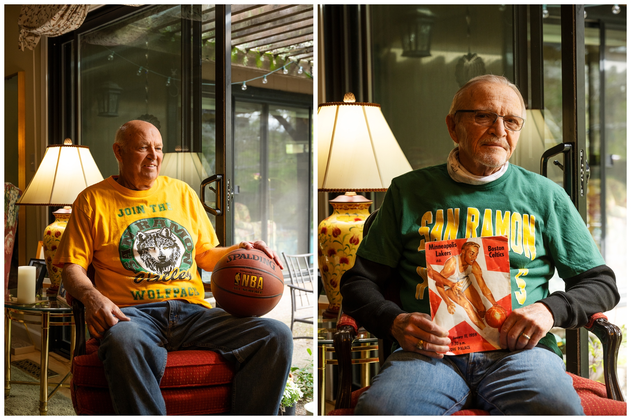 These two lifelong friends attended the first Bay Area NBA game: Lakers vs. Celtics at Cow Palace