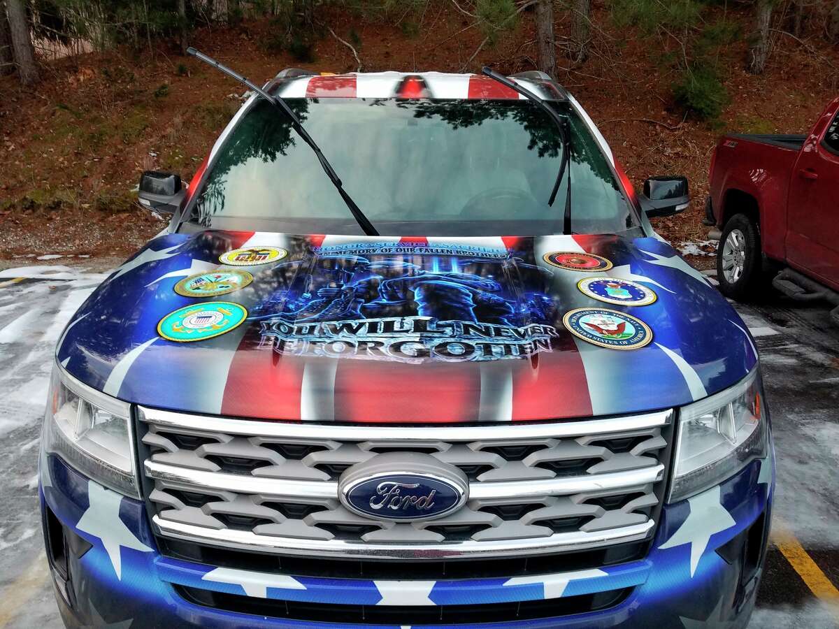 The Benzie County Office of Veterans Affairs is using a new Ford Explorer to advertise its services and provide outreach to area veterans. (Courtesy Photo)