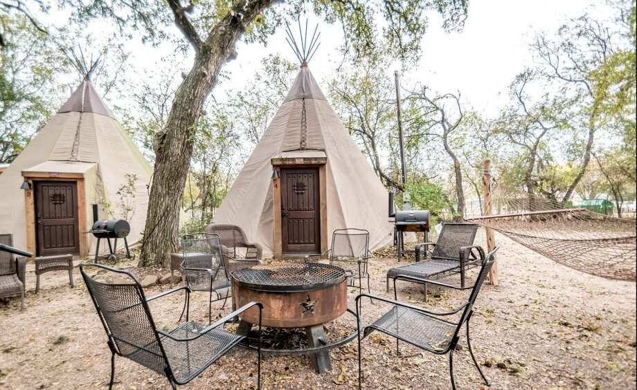 Traditional tipis, modern interiors: 2 hours and 49 minutes from Houston. Photo: GlampingHub.com