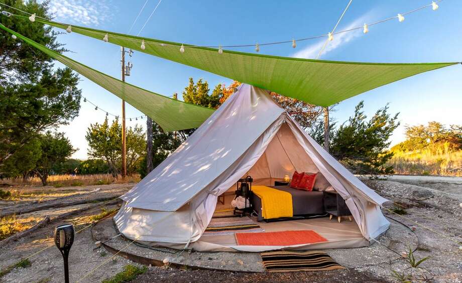 Quirky bell tent: 3 hours and 54 minutes from Houston. Photo: GlampingHub.com