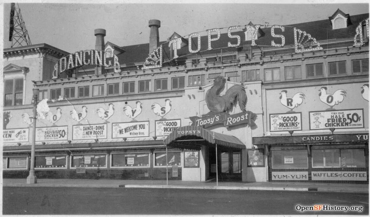 1930s SAN FRANCISCO PLAYLAND TOPSY'S ROOST DINING&DANCING AD VEHICLE~8x10 PHOTO 