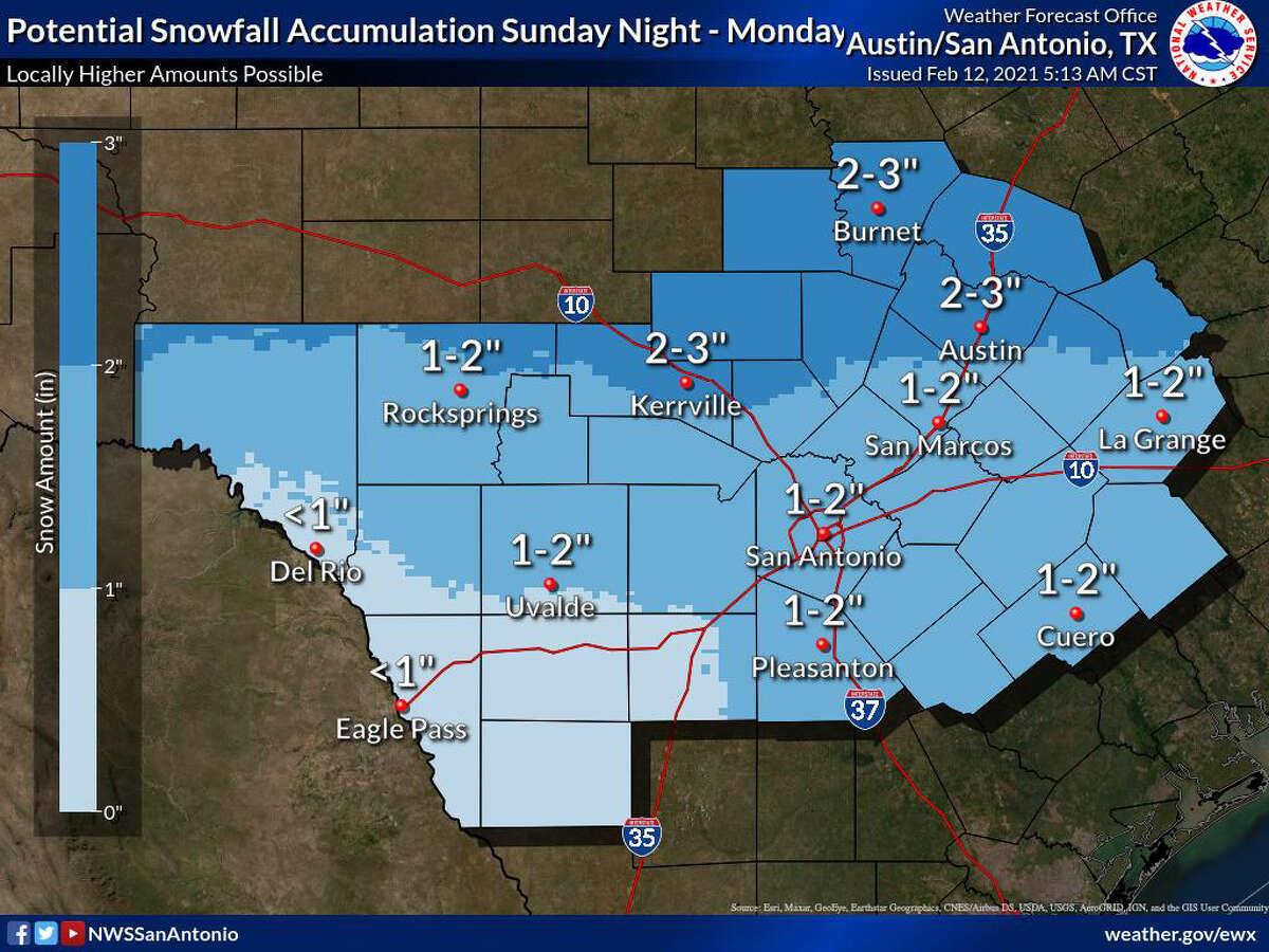 Snow forecasted for San Antonio
