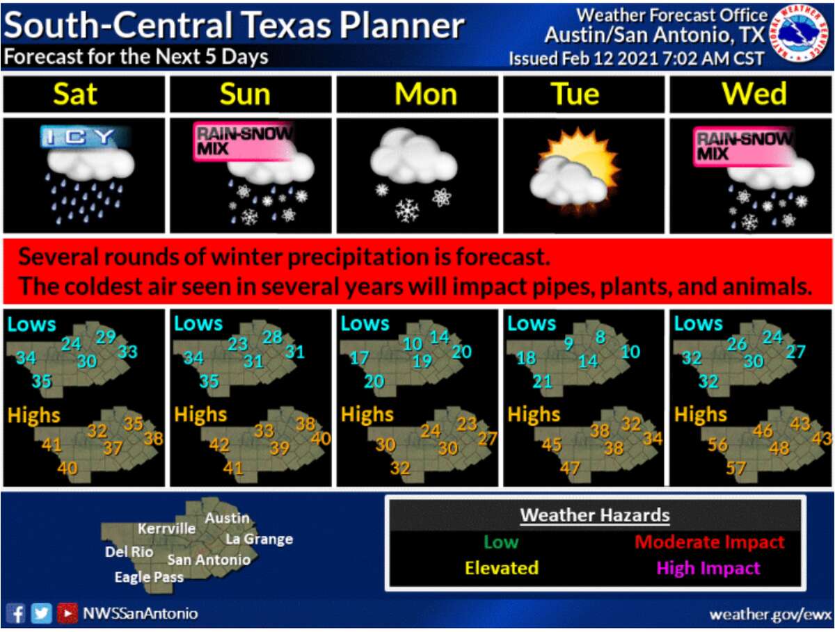 Nws San Antonio May See Up To 2 Inches Of Snow Sunday Into Monday