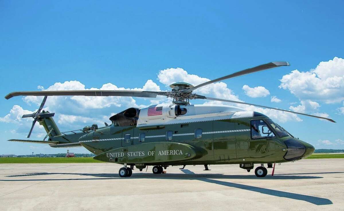 A VH-92A helicopter on the tarmac at Naval Air Station, Patuxent River, Md.
