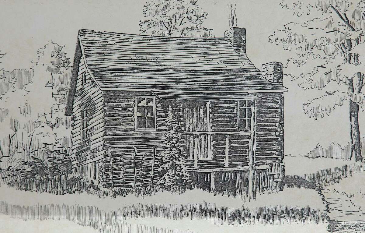 A drawing made of the home of former slave Nero Hawley on display at the Trumbull Historical Society in Trumbull on Friday. Hawley was born into slavery, enlisted in Washington's army, and became a businessman and landowner in Trumbull after the war. Local teachers and THS board members Jennifer Winschel and Meredith Ramsey used the book in their primary research for class assignments during Black History Month.