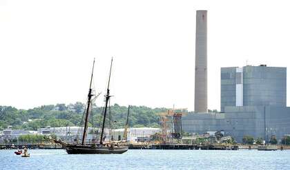 Students on a 250-mile Summer Voyages program traveling to Manhattan and back aboard the Amistad arrive back at the Amistad Pier in New Haven on Aug. 15, 2018.