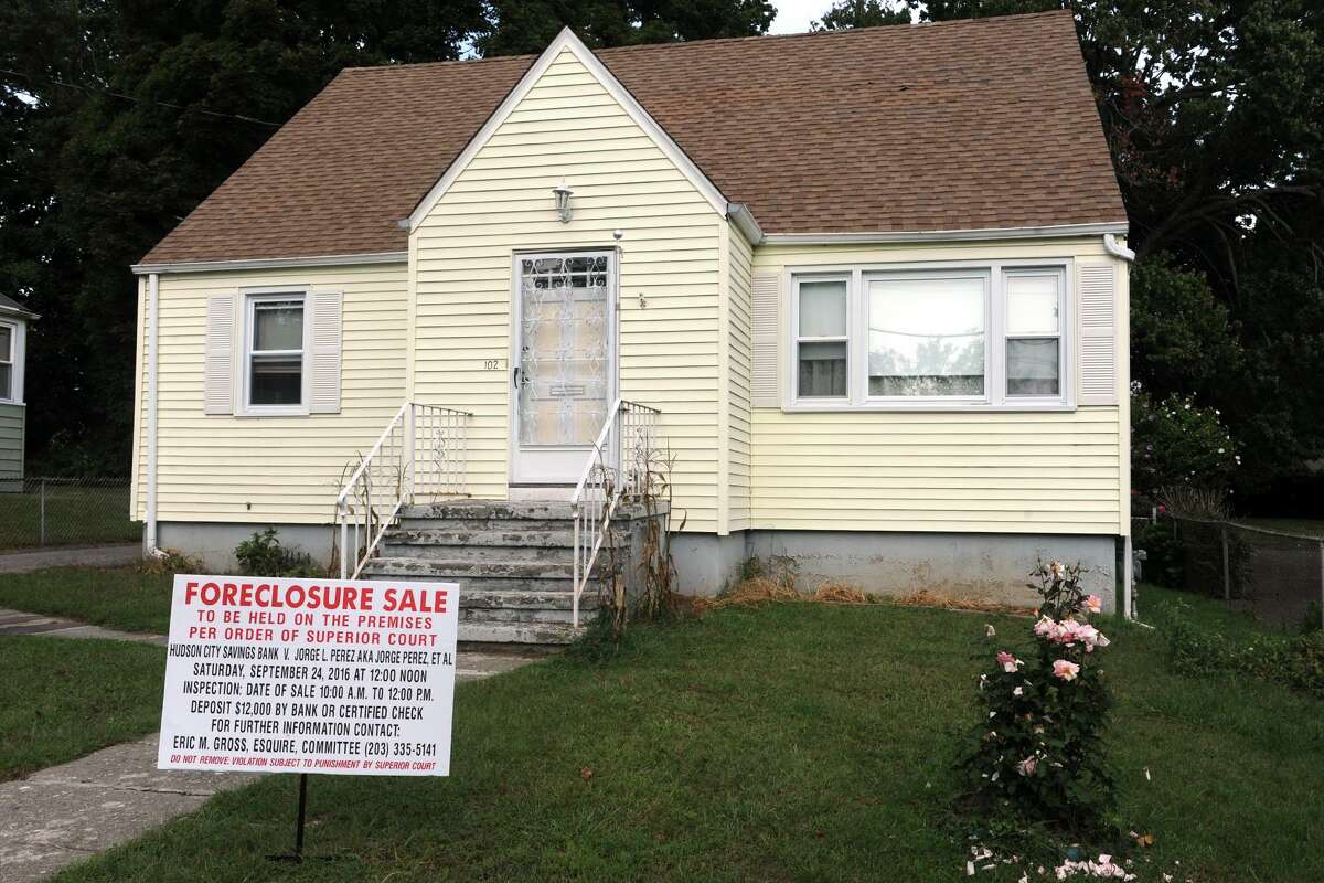 File photo of a house sold at a foreclosure sale in Bridgeport in 2016.