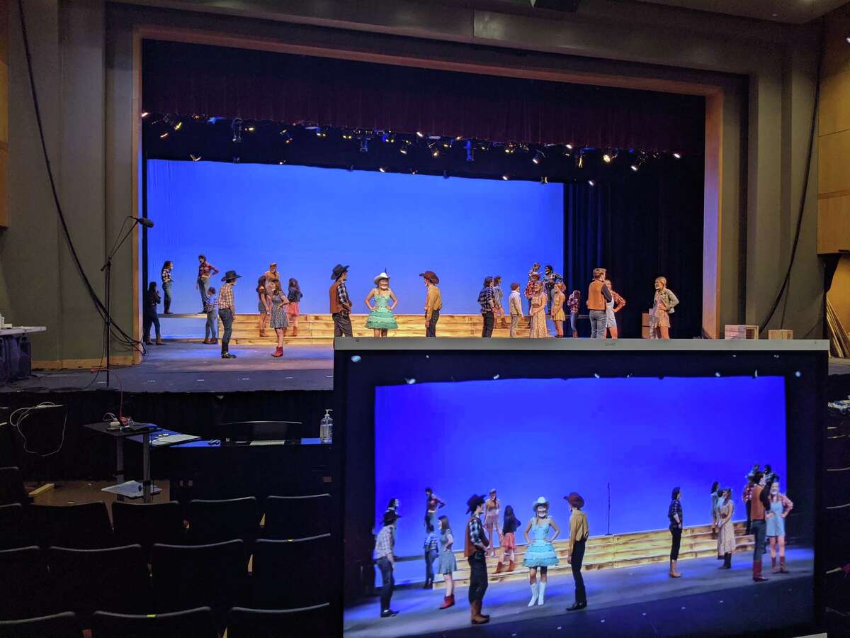 New Canaan High School's Theatre Program works on its 2021 winter production of “Oklahoma,” under the direction of Kate Simone, class of 2005.