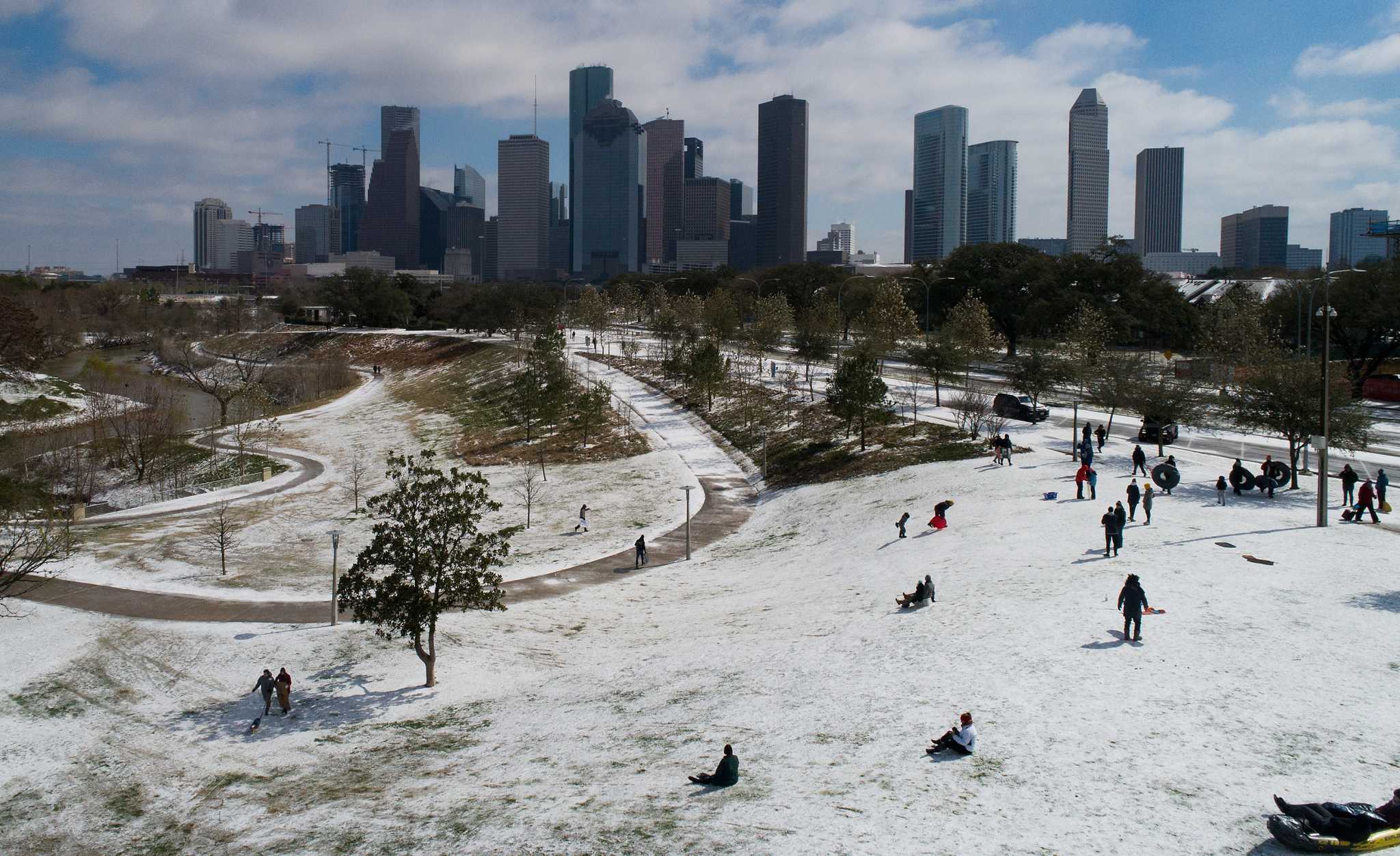 Watch Just another snowy Monday morning in Houston
