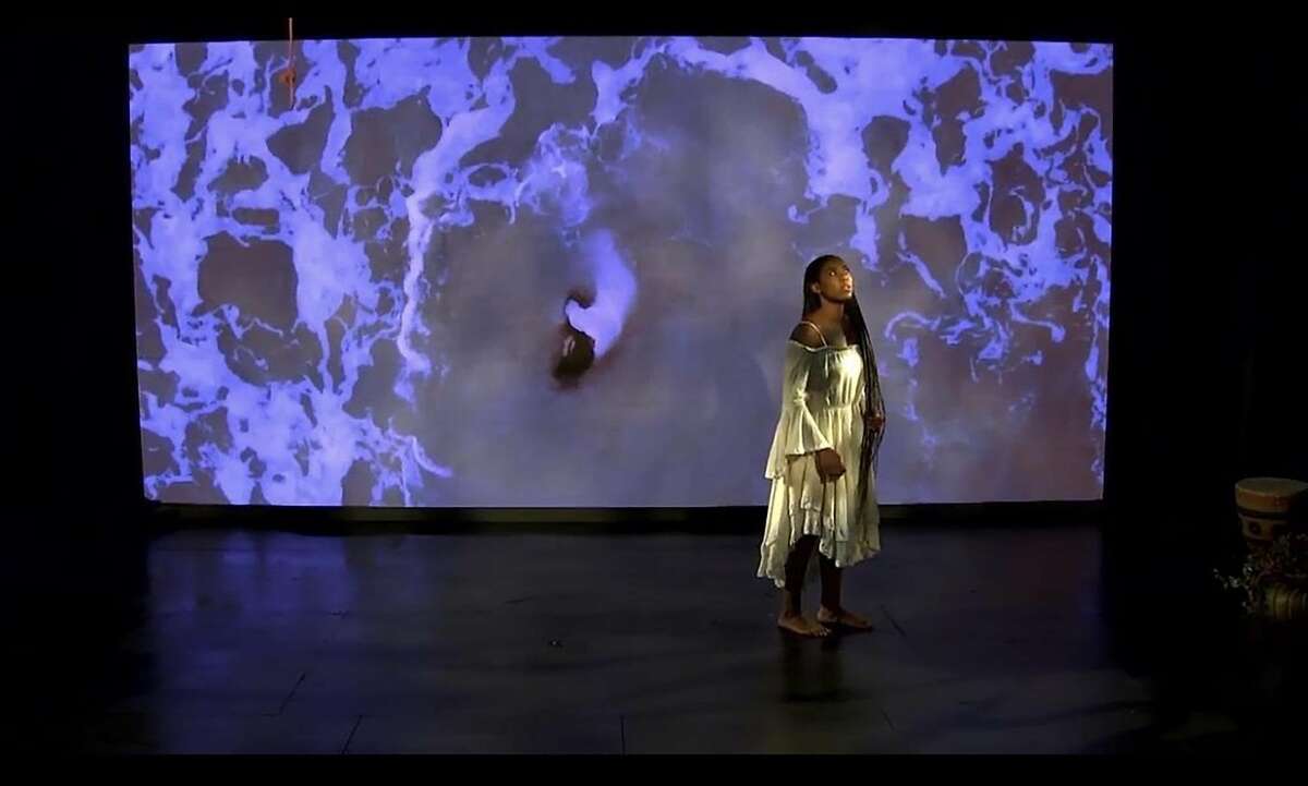 Candice D'Meza in 'Fatherland' as part of the Sin Muros: A Latinx Theater Festival at Stages Houston.
