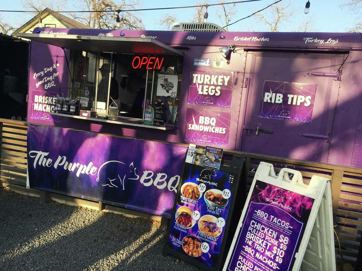 The Purple Pig BBQ truck has been around the San Antonio area since 2015, and now regularly parks at 533 Main St. in Schertz.