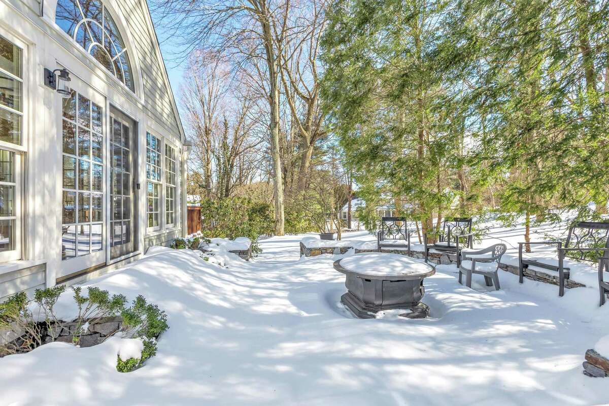 Stone patio at 361 Brookbend Road, Fairfield.
