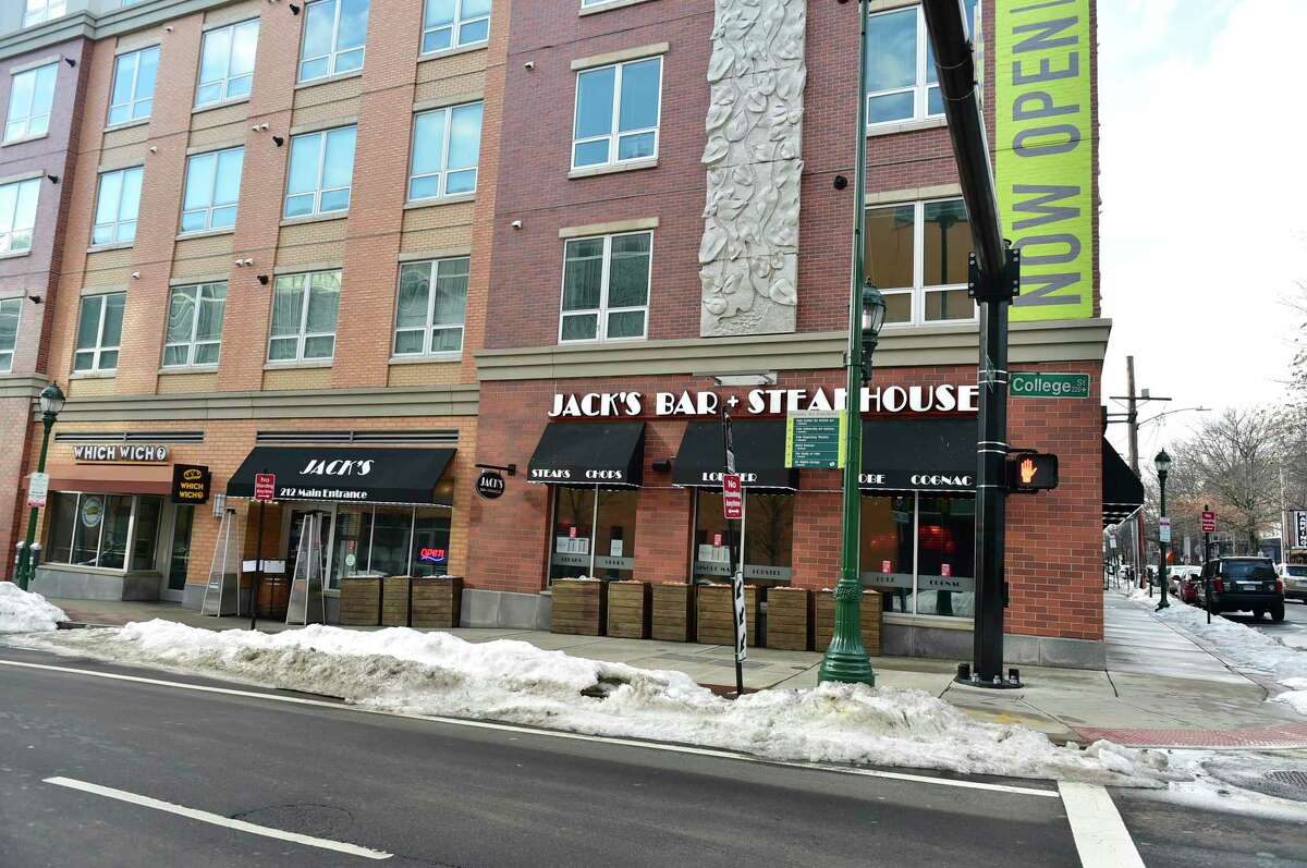 Jack’s Bar and Steakhouse on College Street in New Haven Feb. 16, 2021.