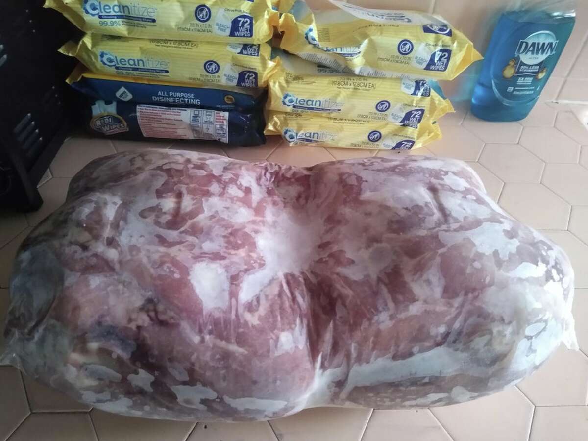 Michael Seth, 29, posted a photo of a 22 pound piece of pork shoulder — "one big ol' hunk of meat" — on social media Tuesday.
