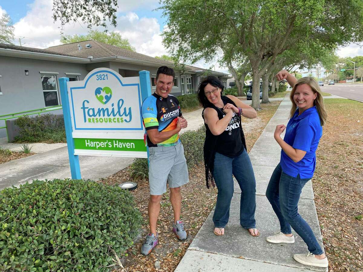 Noah Ehlert, Amy Manning and Kim Skorvanek at Family Resources - the group home he was in age 11.
