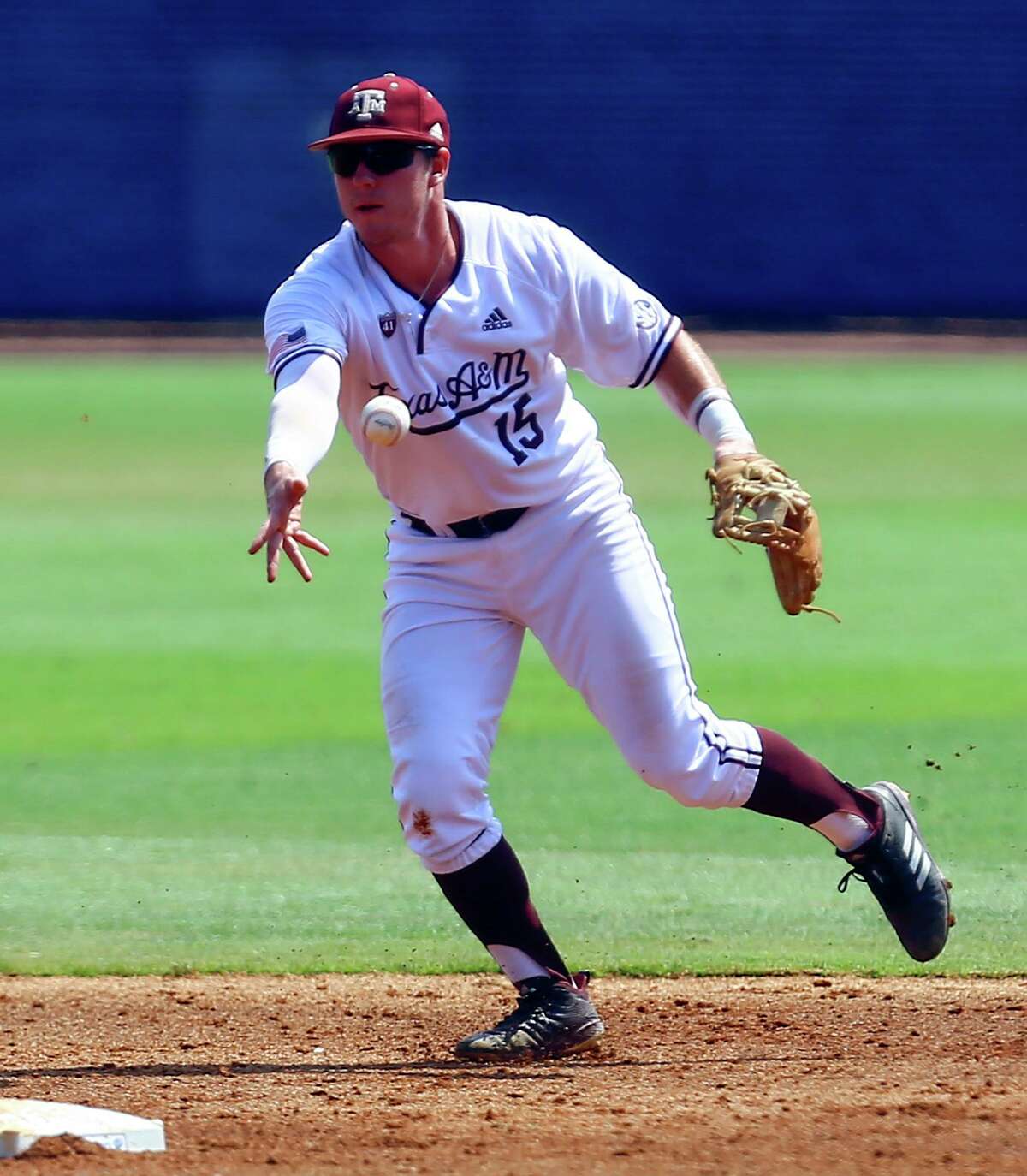 Bryce Blaum and the A&M baseball team have moved indoors to continue preparing for the season.