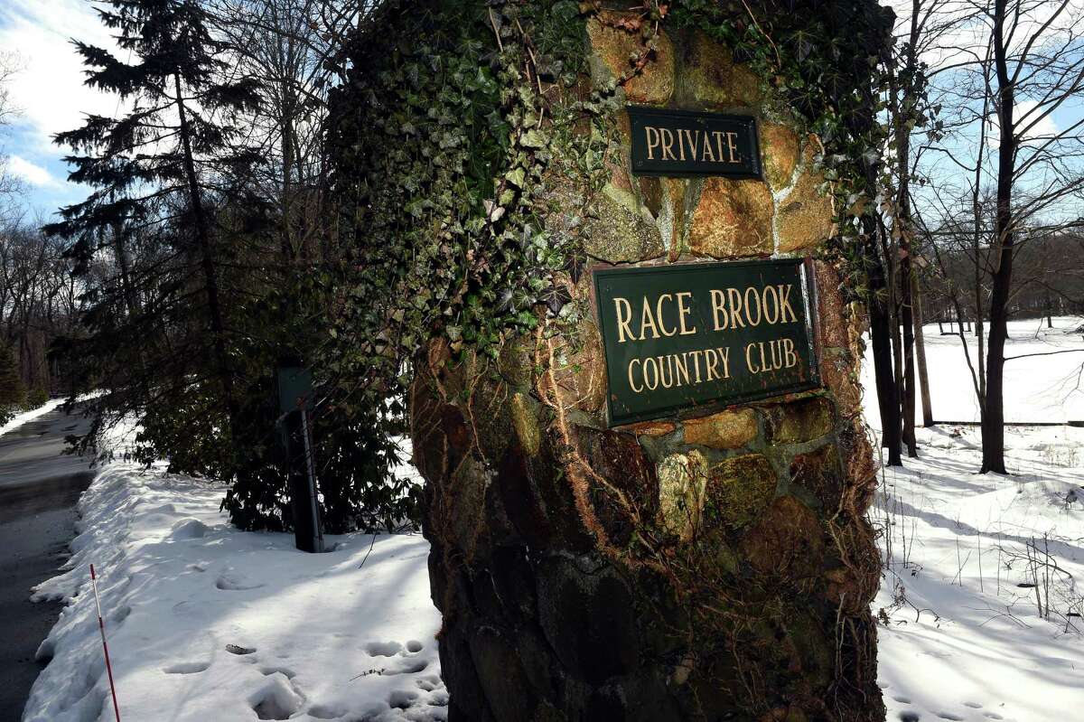 The entrance to the Race Brook Country Club in Orange photographed on February 16, 2021 when the town voted in a referendum to authorize the town of Orange to purchase the Race Brook Country Club.
