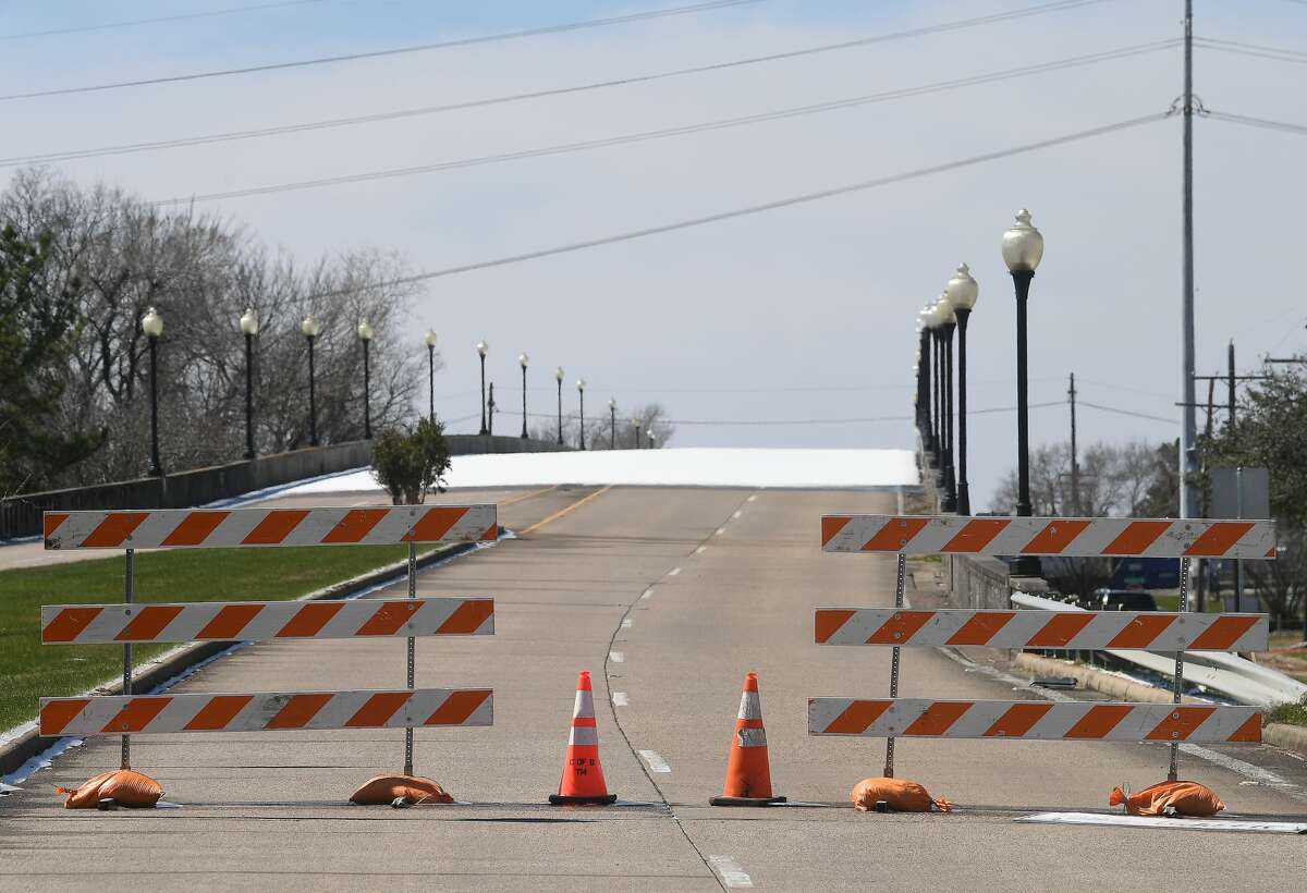 The Maury Meyers Bridge ius among those that remain closed due to hazardous conditions. Photo made Tuesday, February 16, 2021 Kim Brent/The Enterprise