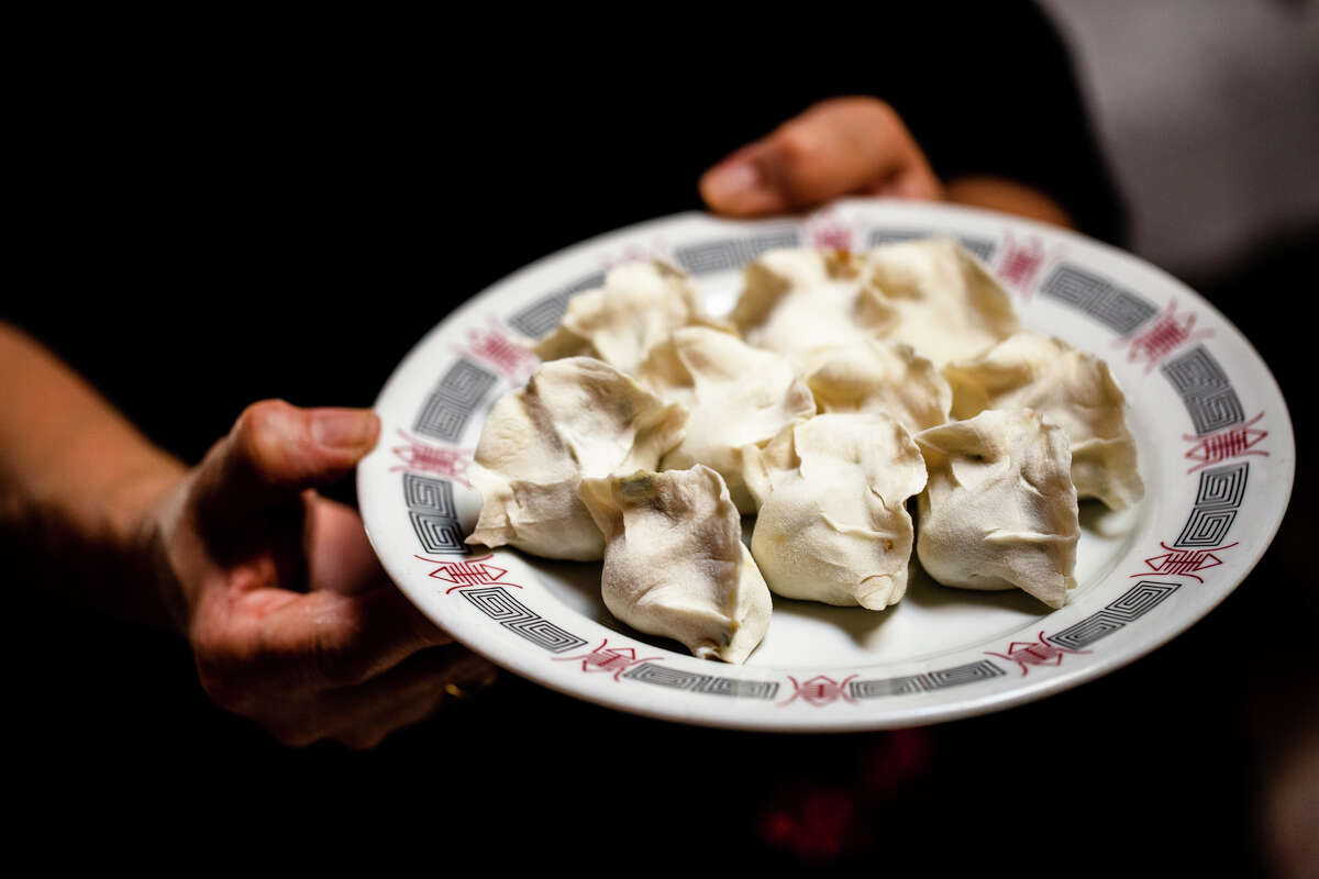 Freshly made dumplings at Old Mandarin Islamic Restaurant.