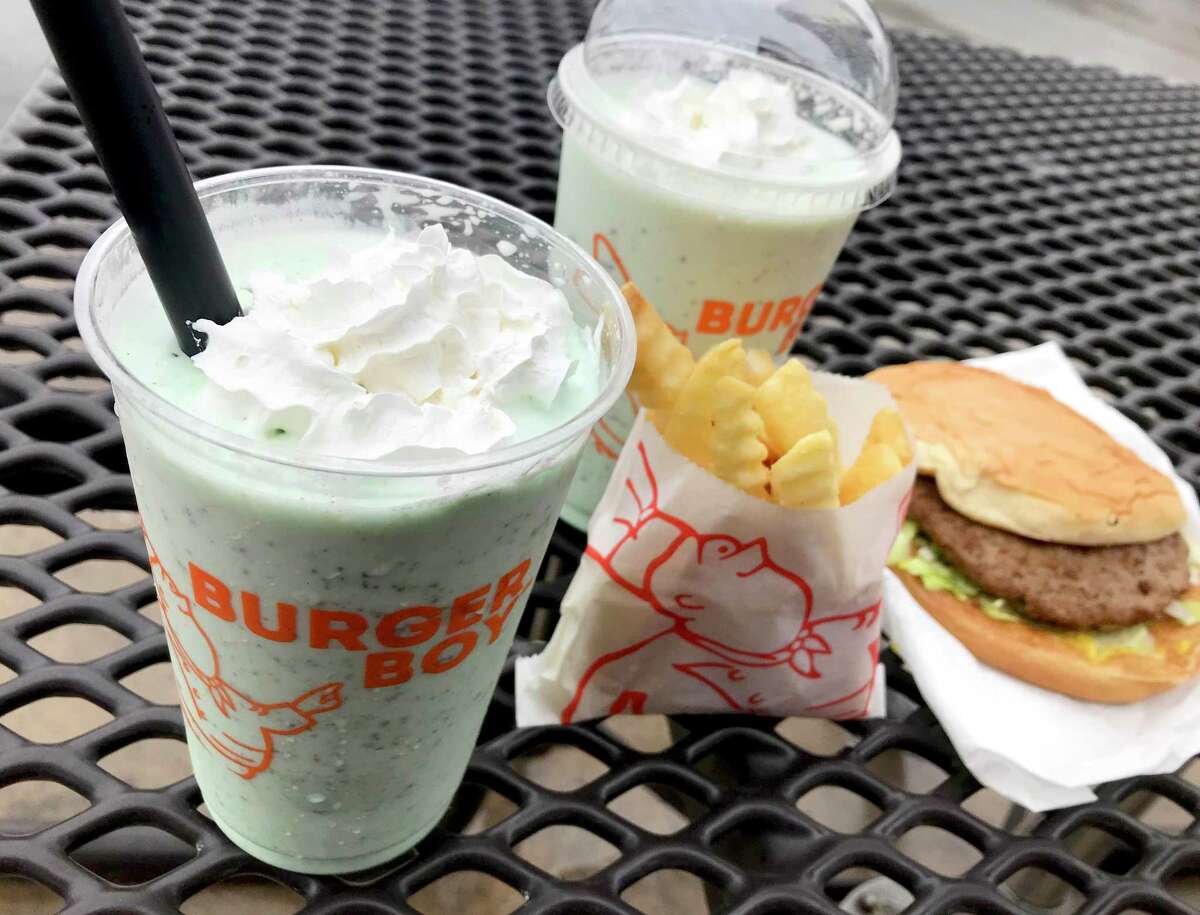 For a limited time, Burger Boy will be serving milkshakes made with Thin Mints Girl Scout Cookies.