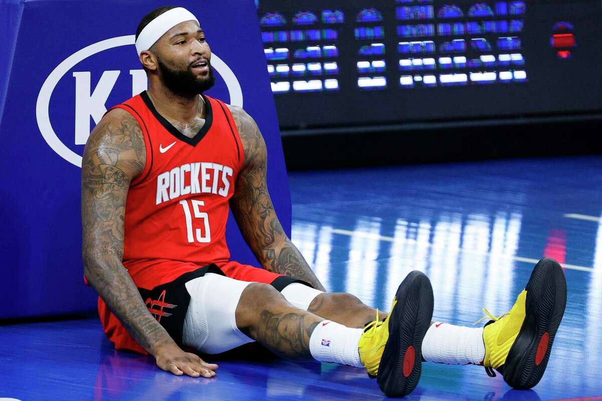 The Rockets and DeMarcus Cousins, reacting to a call, were floored by the 76ers on Wednesday.