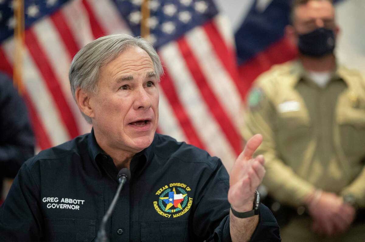 Texas Gov. Greg Abbott speaks about the winter storm during a press conference at the State Operations Center, Thursday Feb. 18, 2021, in Austin, Texas. ( Jay Janner/Austin American-Statesman via AP)