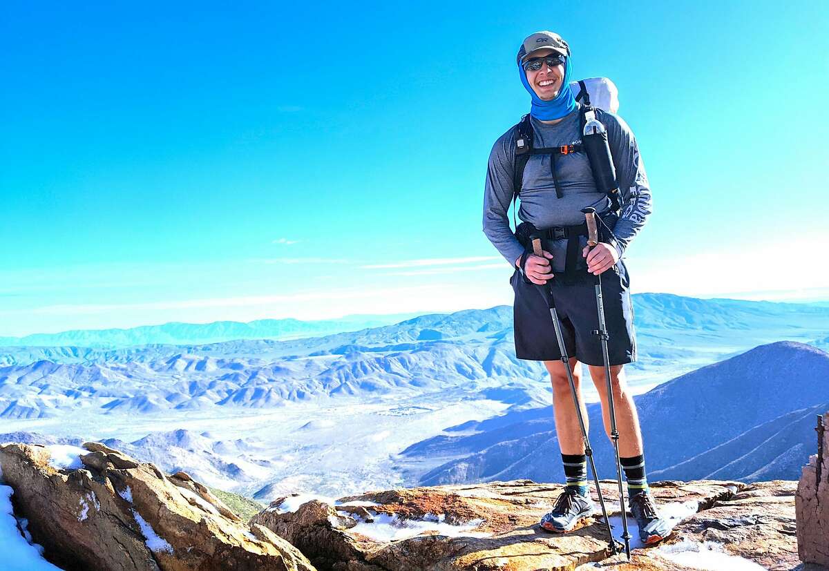 Trevor Laher hikes the Pacific Crest Trail in 2020 before his death on Apache Peak in the San Jacinto Mountains.