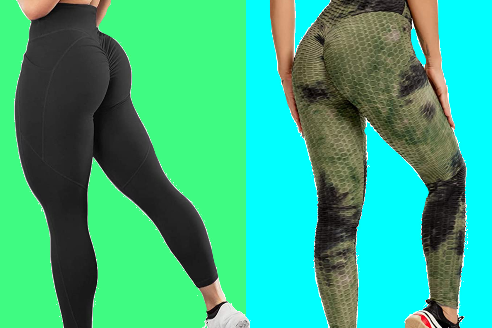 Women's High Waist Yoga Pants Tummy Control Workout Ruched Butt