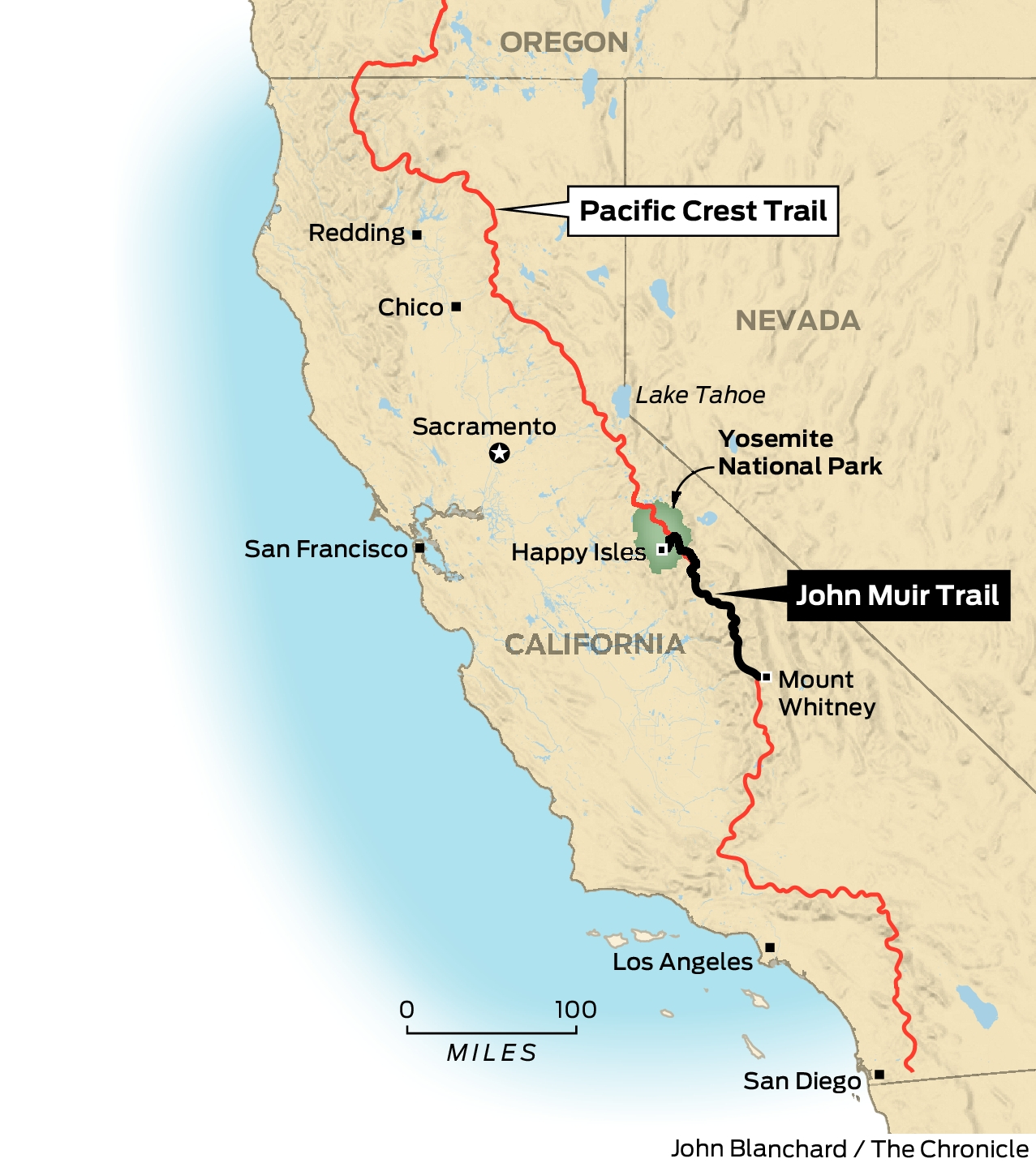 Pacific Crest Trail Map Cheryl Strayed