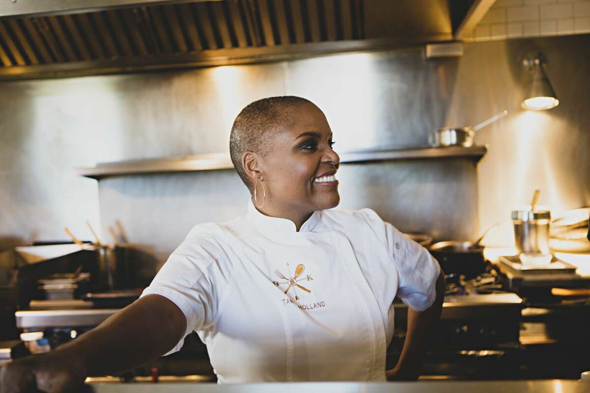 Tanya Holland has also penned two cookbooks, 