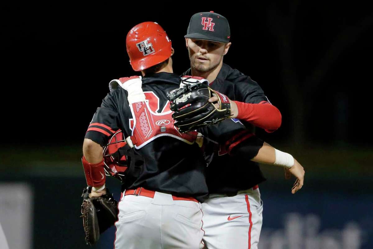 Catcher Kyle Lovelace and closer Derrick Cherry hope to have more wins to celebrate this season for Houston.