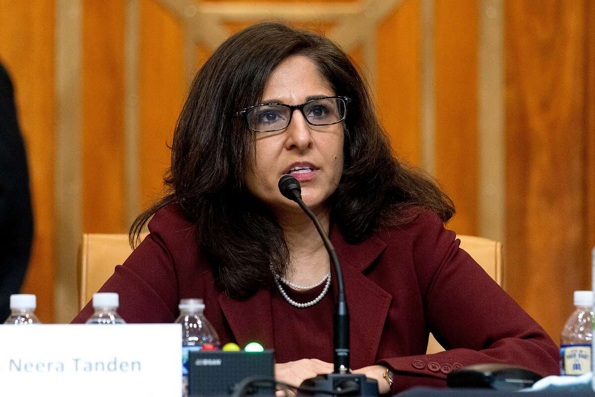 WASHINGTON, DC - FEBRUARY 10: Neera Tanden, President Joe Bidens nominee for Director of the Office of Management and Budget (OMB), testifies during a Senate Committee on the Budget hearing on Capitol Hill on February 10, 2021 in Washington, DC. Tanden helped found the Center for American Progress, a policy research and advocacy organization and has held senior advisory positions in Democratic politics since the Clinton administration. (Photo by Andrew Harnik-Pool/Getty Images)