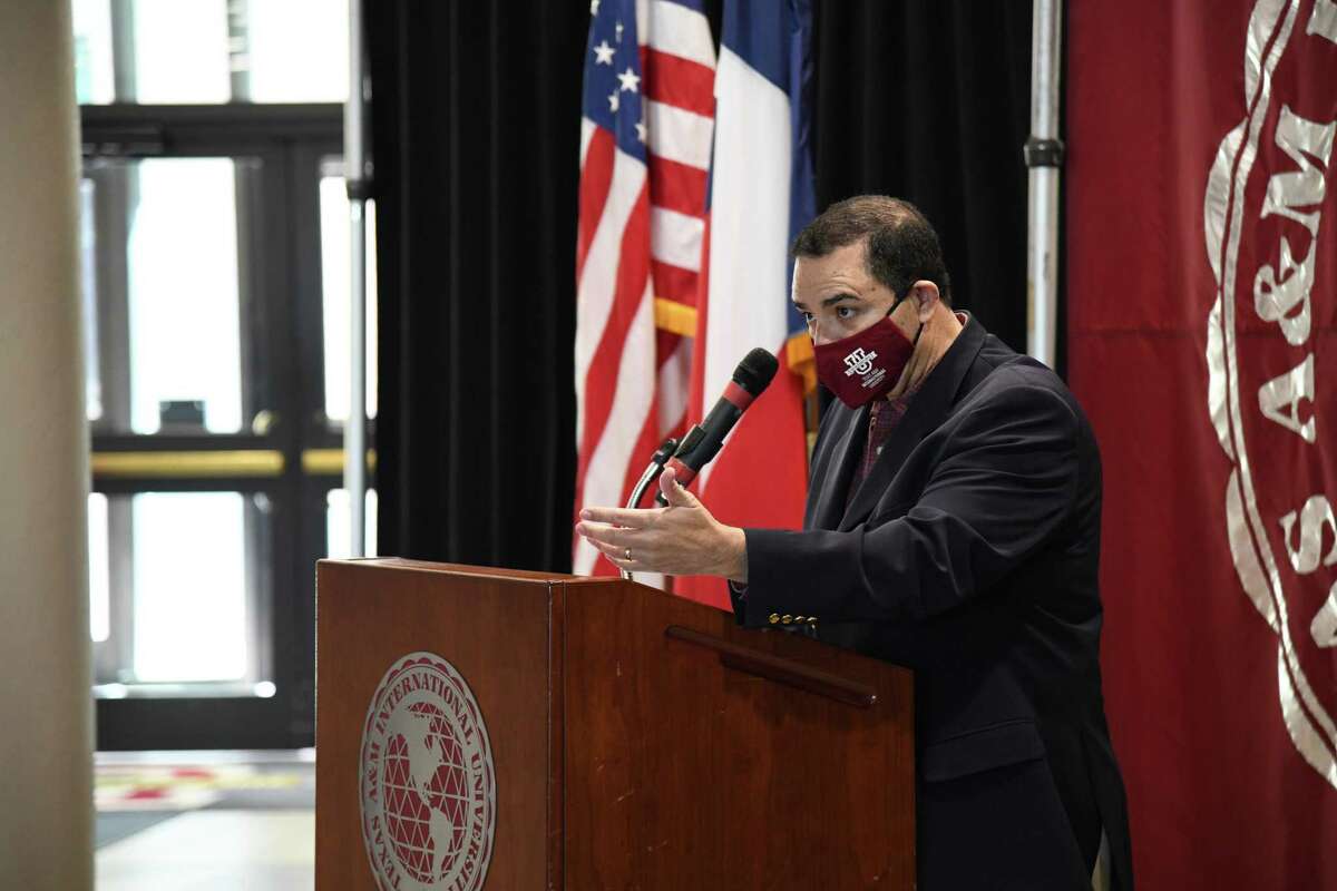 Congressman Henry Cuellar discusses the future of the CARES Act and its impact on higher education, referencing TAMIU programs and student assistance.