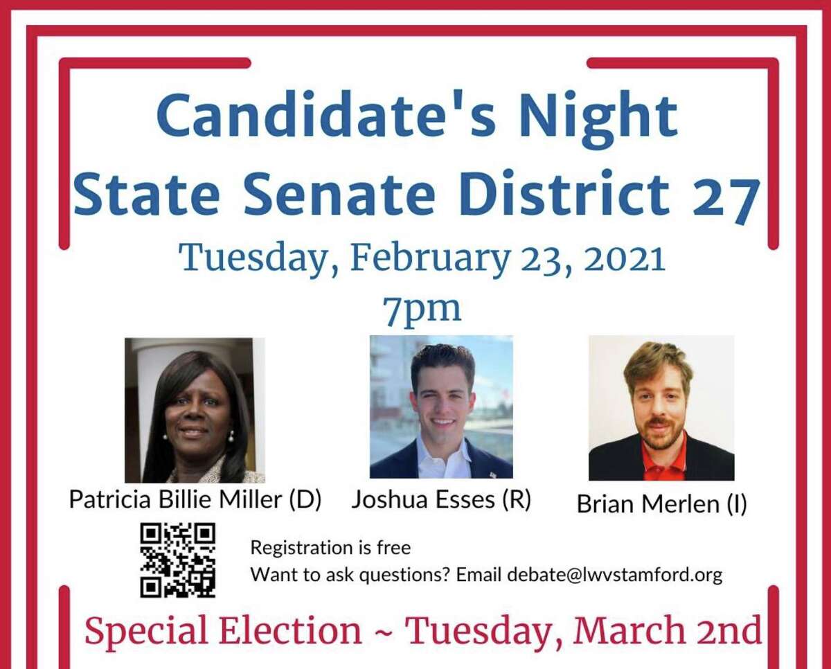 The Darien and Stamford League of Women Voters is holding a candidates' night for the March 2 special election.