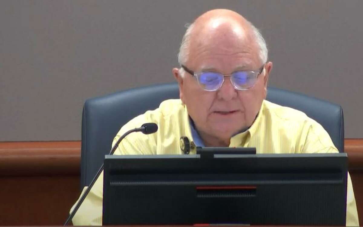Cy-Fair ISD board of trustees president Bob Covey led the special meeting on Feb. 23 concerning the winter storm