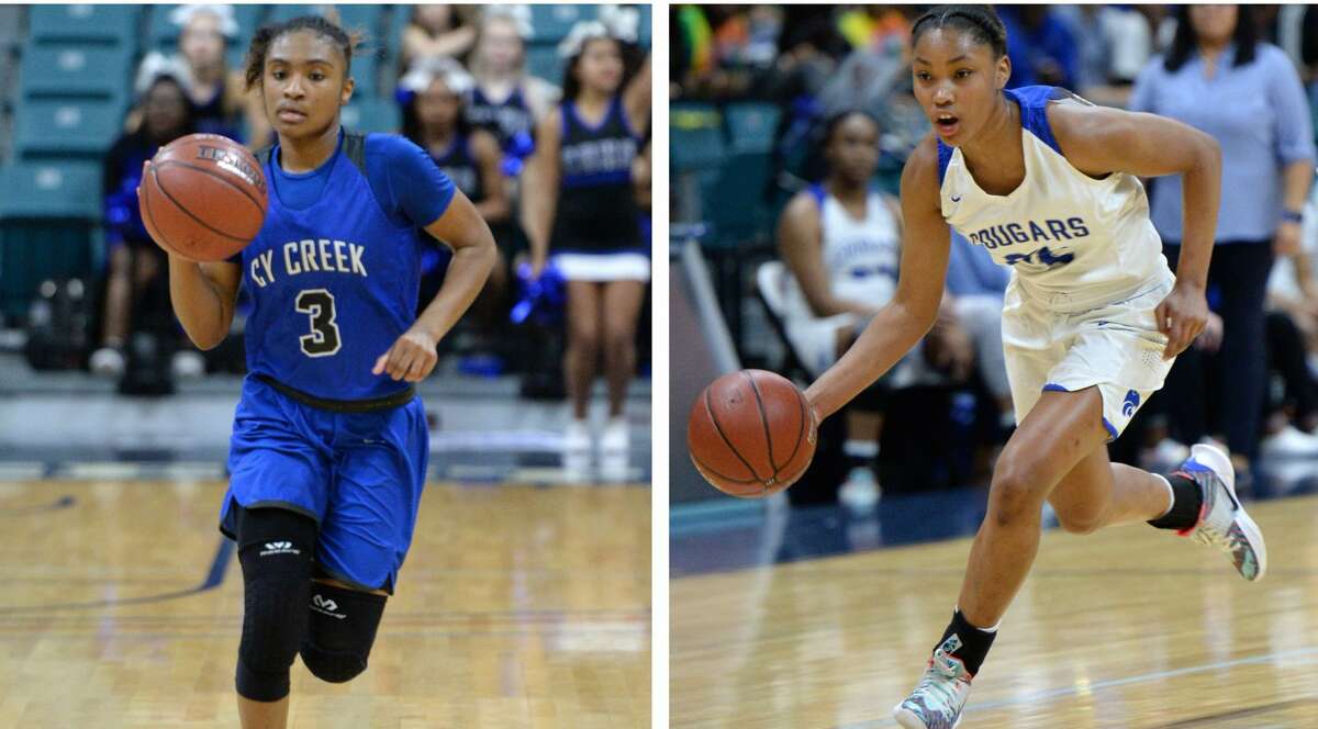 Former Houston Cypress Creek guards Rori Harmon (left) and Kyndall Hunter (right) will play a key role for Texas as freshmen.