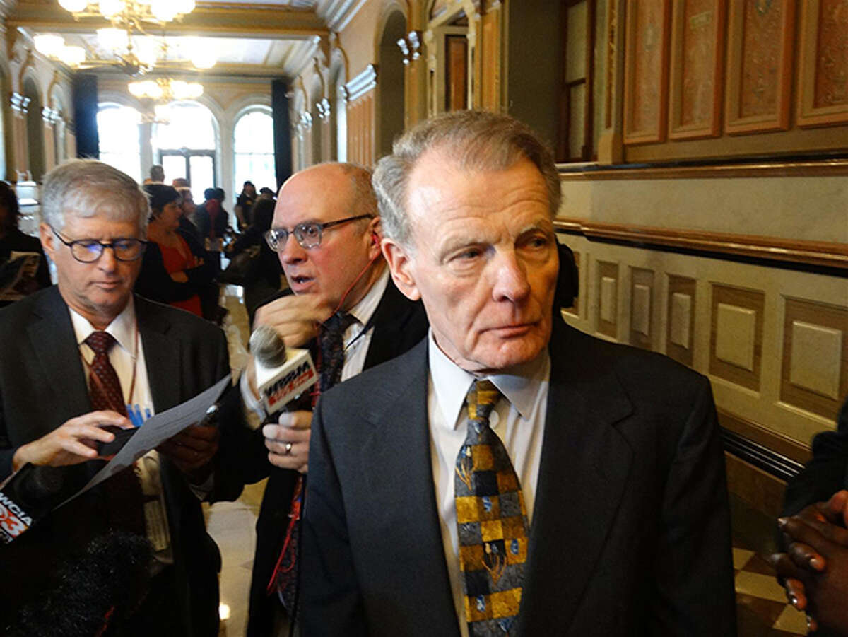 Former Illinois House Speaker Michael Madigan, for decades the most powerful politician in the state, was indicted Wednesday on federal racketeering charges alleging an array of bribery schemes aimed at using the power of his office for personal gain.