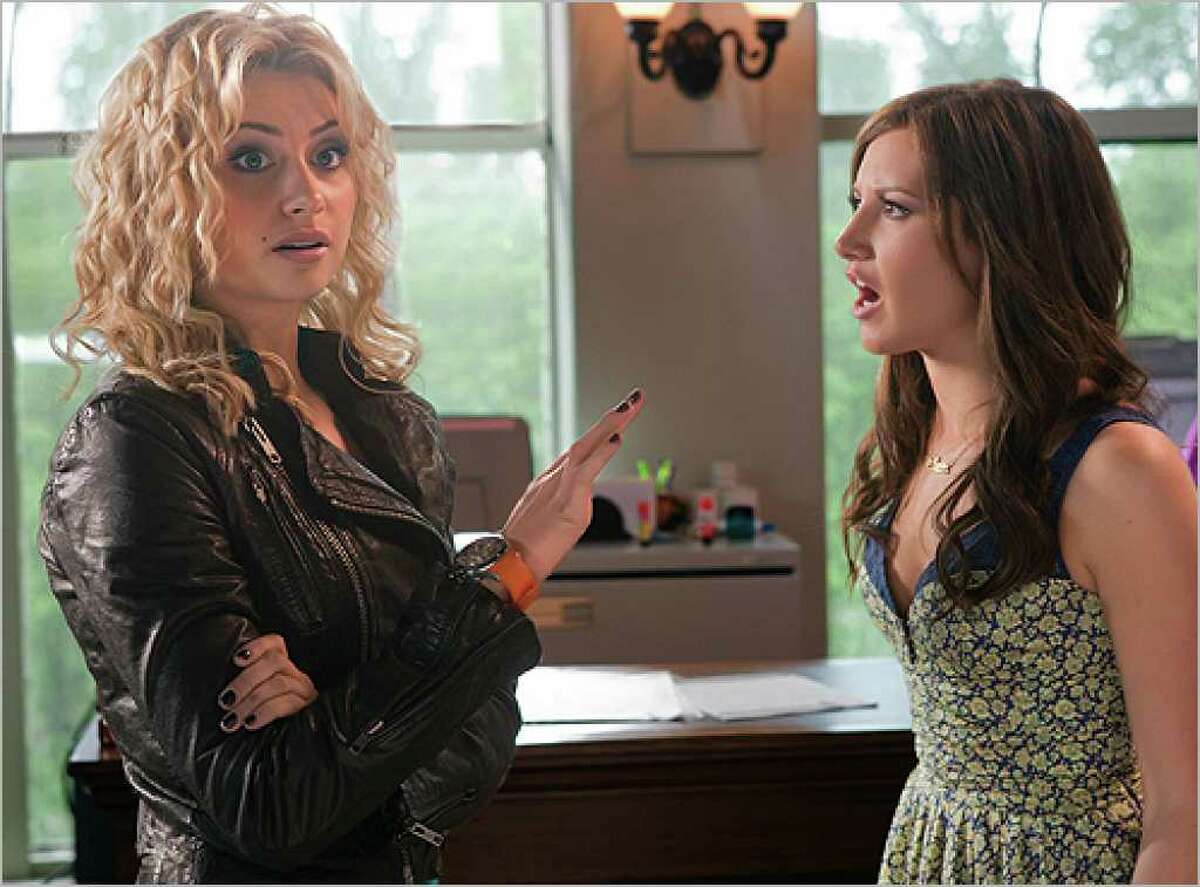 Aly Michalka (left) and Ashley Tisdale star in "Hellcats," which premieres Wednesday night on The CW.