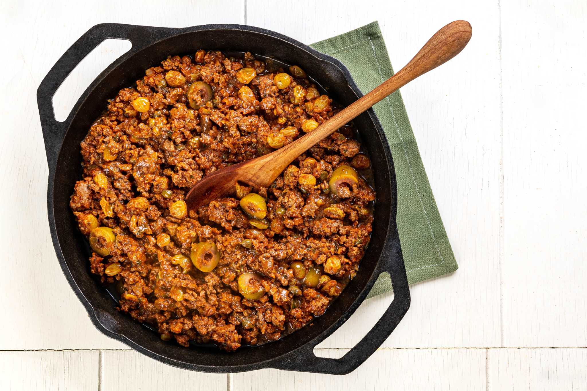 Mix in a little sweet into your savory picadillo